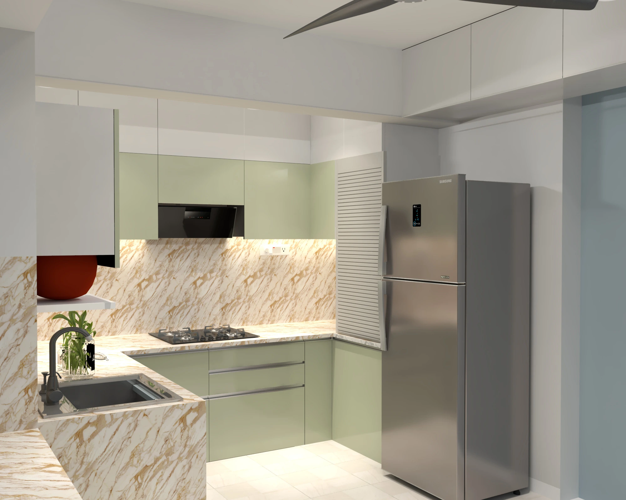 Modular Kitchen 3D Design